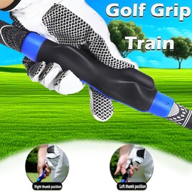 Golf Grip Trainer, BENACES Golf Club Grip Tool, Right Hand Training Aid Grip, Ergonomic Swing Aid and Anti-Slip, Suitable for Beginners to Learn Correct Hand Movements