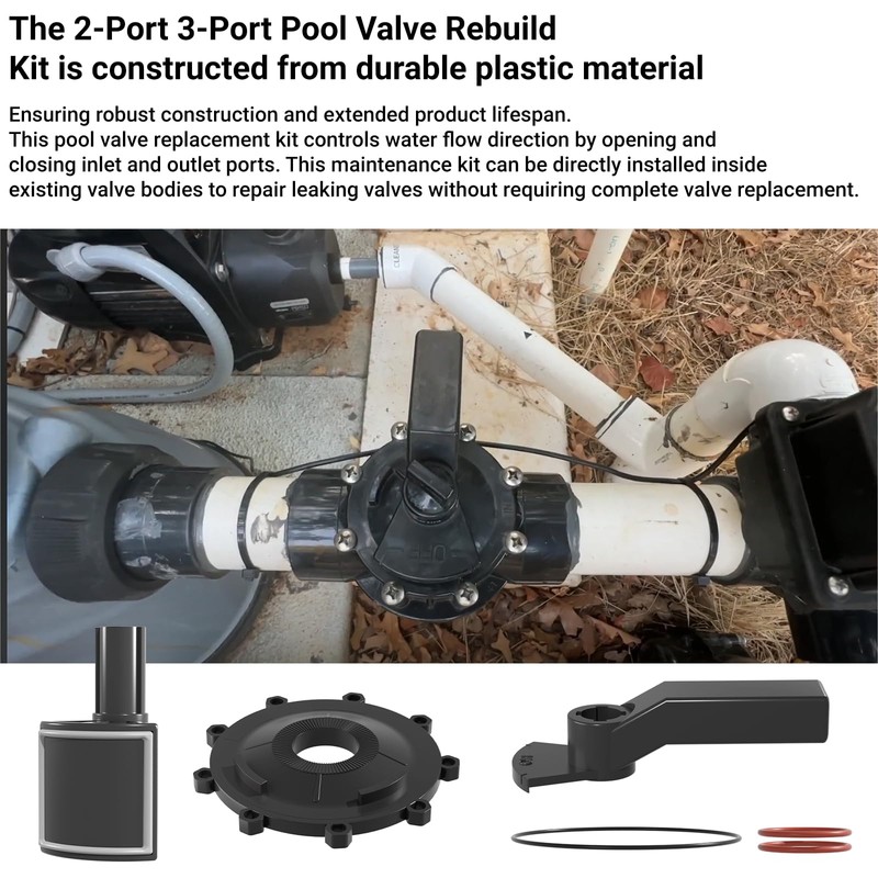 2-Port/3-Port Pool Valve Rebuild Replacement Kit for Jandy Neverlube Pool