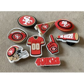 NEW 9 Piece San Francisco 49Ers Football Shoe Charms Football Chiefs Shoe Charms