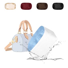19 NeatThin Tote Bag Organiser, Waterproof Dupontpaper Surface and Silky Satin Lining, Lightweight Purse Insert Compatible with LV Speedy 25 (Speedy 25, Celeste)