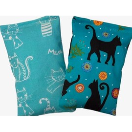 Johnson Pet Products Crazy Cat 2 Pack Catnip Pillow Sacks - Made in The USA-V2-Turquoise