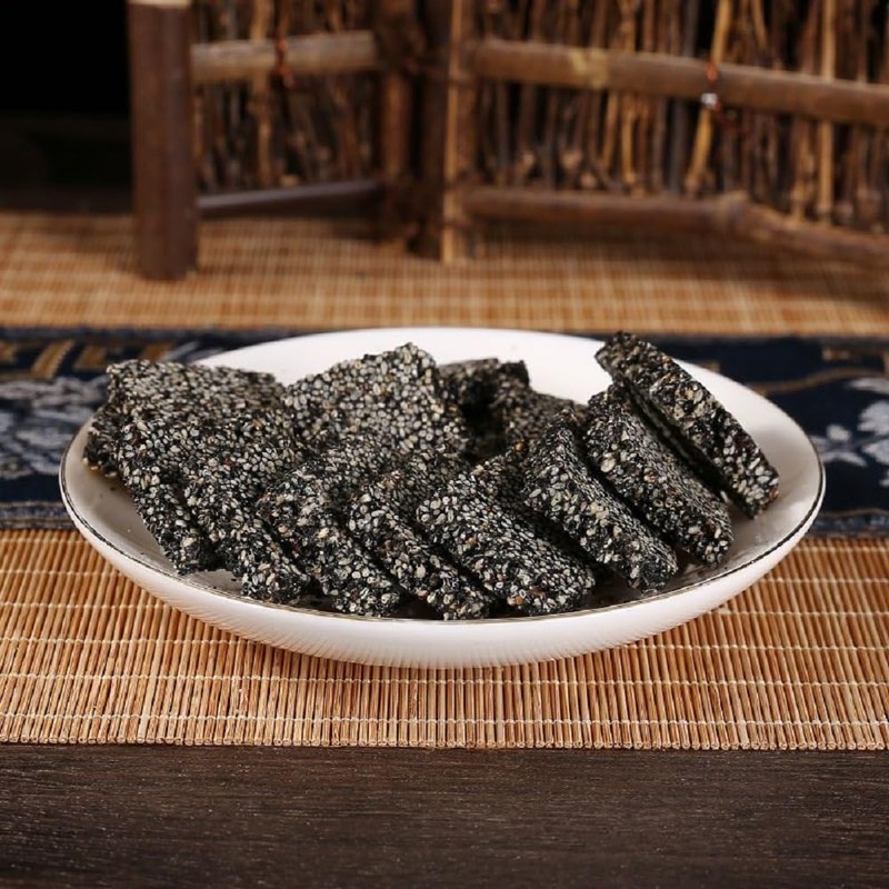 Zhejiang Specialty: Traditional Handmade Black Sesame Peanut Maltose Candy 250g/8.8oz