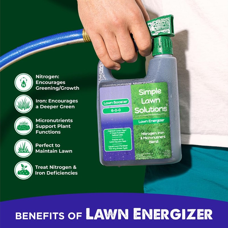 Commercial Grade Lawn Fertilizer with Iron- Liquid Fertilizer Spray- Nitrogen