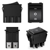 DIYhz 3-Speed AC16A/125V 16A/250V 6Pins 2 Position On/Off Black Rocker