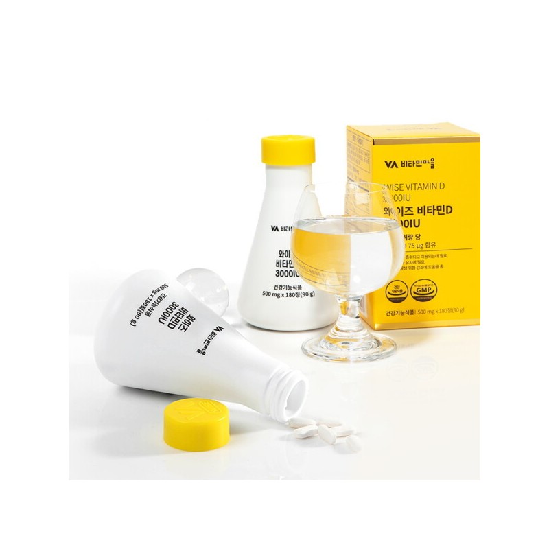 비타민마을 비타민D 3000IU 180정 1병 6개월분 Vitamin Village Vitamin D