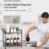 BOKIOVIN Coffee Station Organizer Cabinet, Coffee Bar Accessories Organizer for