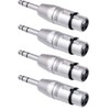 Jozzai Adaptador TRS a XLR de 1/4 pulgadas, 4 unidades
