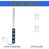 Difounmas 2.5 m Telescopic Flagpole Set, Handheld Telescopic Flagpole, Blue