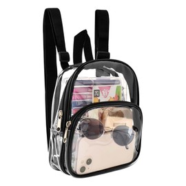 Mini Clear Backpack, Water Proof Clear Bags for Concerts Stadium Approved 9 Inch Anti Theft Mini Backpack for College Work Events, Work & Sport Event