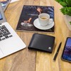 SPARTANO Mens RFID Blocking Wallet with Coin Pocket Wallet with