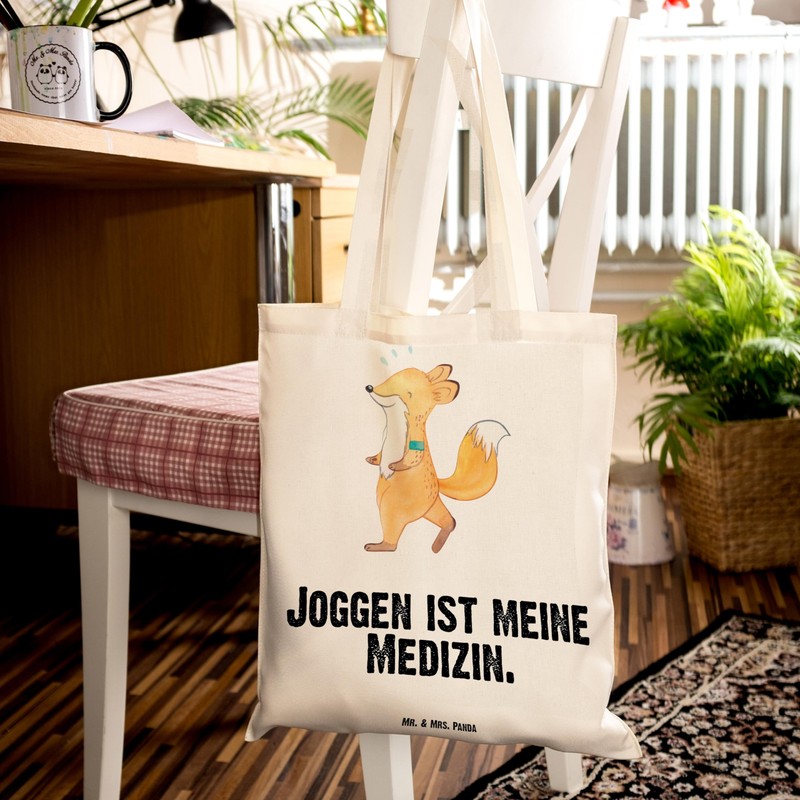 Mr. & Mrs. Panda Fox Jogging Tote Bag, Gift, Gift,
