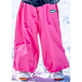 DOOREK Womens Mens Baggy Snow Pants Winter Skiing Snowboards Pants Adult Waterproof Windproof Insulated Warm for Cold Weather Pink Rose Red