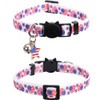 Lamphyface 3 Pack American Flag Cat Collar with Bell Breakaway