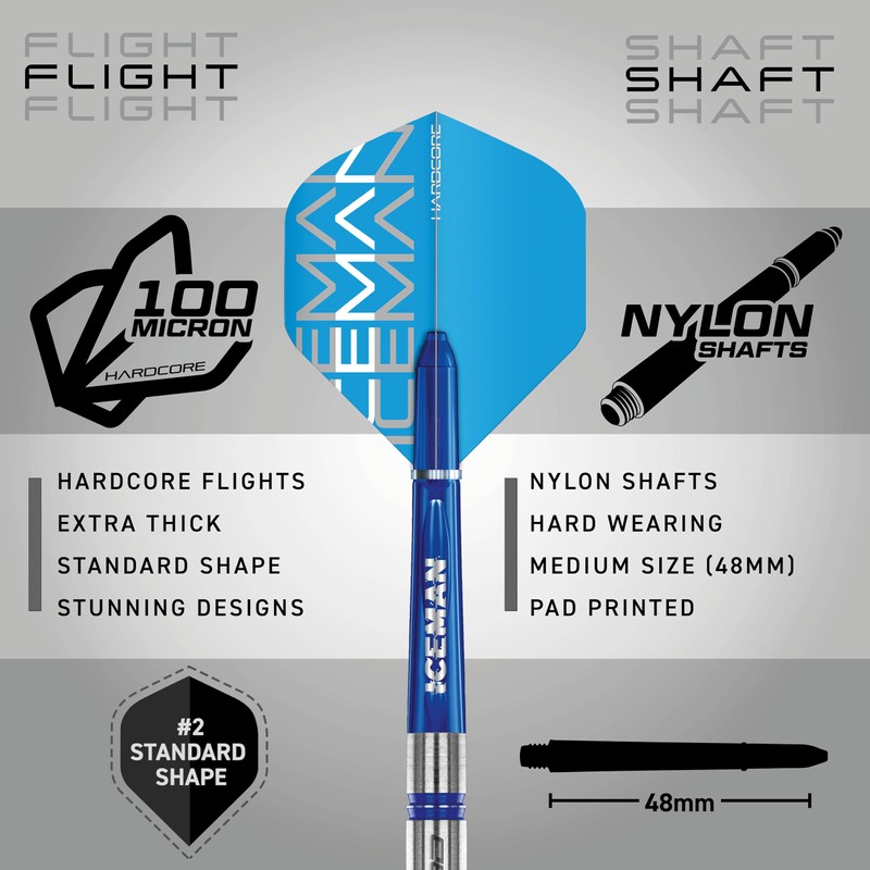 RED DRAGON Gerwyn Price Iceman Challenger 24g Tungsten Steel Darts