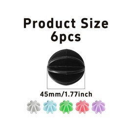 Runseaway 6PCS 1.77" Protein Shaker Balls, Plastic Whisk Spheres for Shaker Bottles, Universal Mixing Accessories Replacement Blender Ball for Supplement Drinks(Mutil-Color)