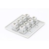 RiteAV 8 Puerto Plano Doble 2 Gang Ethernet CAT5E RJ45