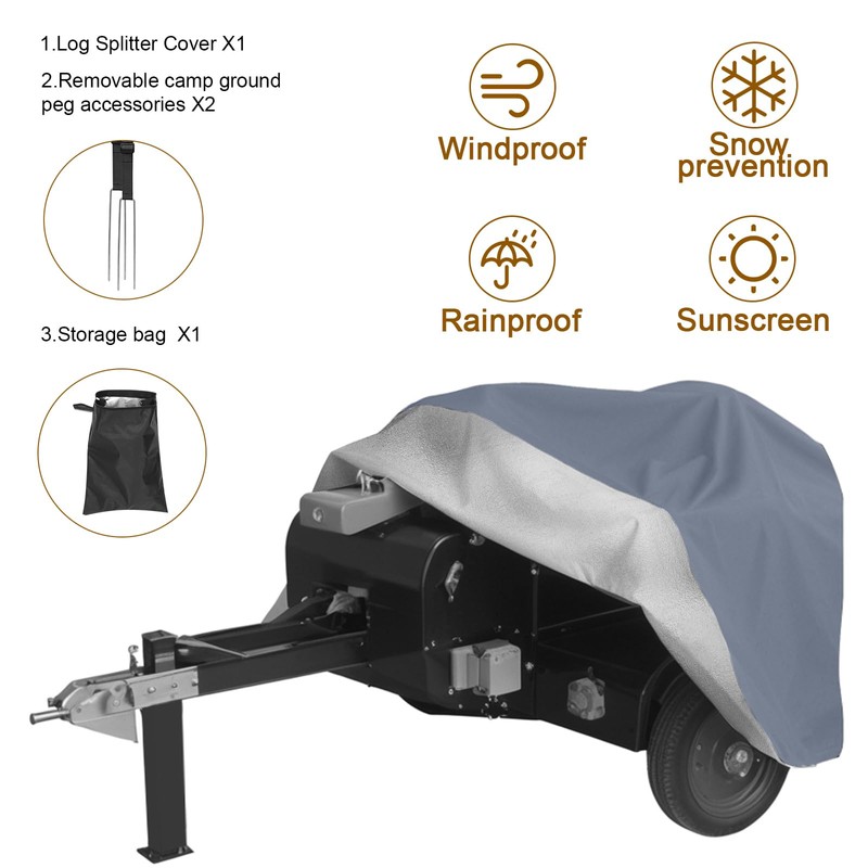 600D Waterproof Log Splitter Cover, Heavy Duty Wood Splitter Guard15-45