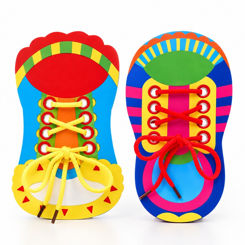 Shoelace Tying Practice Toy for Learning – Threading Activity for