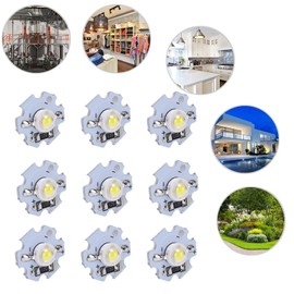 Hyuduo 0.5W 5V LED Chip Bulb, Light Beads 200lm Brightness High Power Lamp Bead Light Source Chip with Aluminum Plate for Floodlight, Pack of 25(White Light: 60006500K)