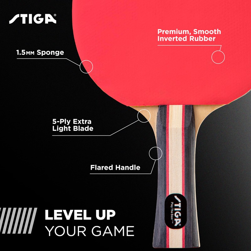 STIGA Performance 4 Player Ping Pong Paddle Set of 4