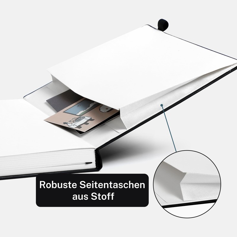 CAGIE B5 Lined Notebook - Black