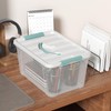 Xyskin 14 Quart Clear Storage Bins with Lid and Green