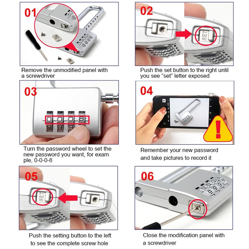 Cabinet Lock,Combination Padlock,U Shaped Padlock,Stainless Steel Gym Locker Lock Code