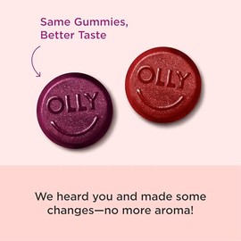 OLLY Men's Multivitamin Gummy, Vitamins A, C, D, E, B, Zinc, Blackberry Flavor, 45 Day Supply - 90 Count