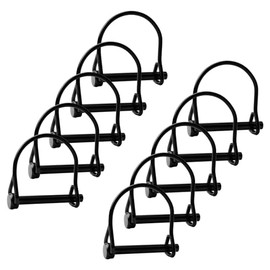 INCREWAY 10pcs Wire Lock Pin, 1/4" Heavy Duty Safety Coupler Shaft Locking Pin Hitch Pto Pin Round Loop Wire Lock Trailers Pin for Farm Lawn Garden,Black