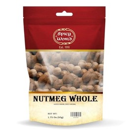 Spicy World Whole Nutmeg Indian Spice, 3.5 Ounce