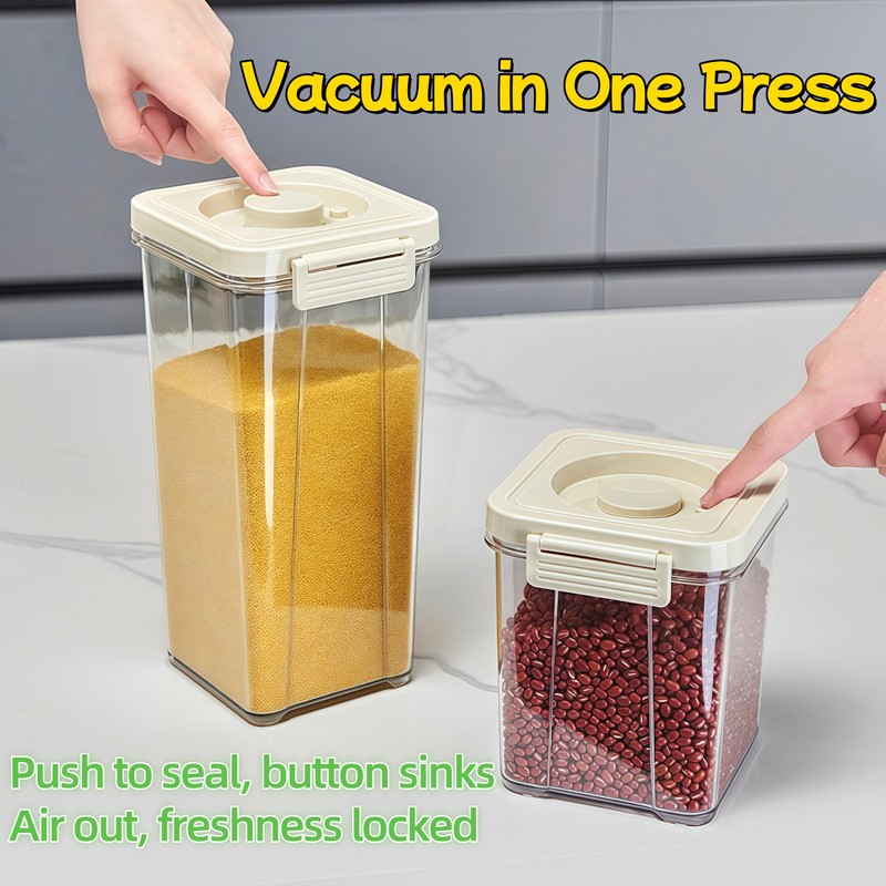 Hoffnugshween Vacuum Food Storage Container – Press-to-Seal Airtight Box, Durable