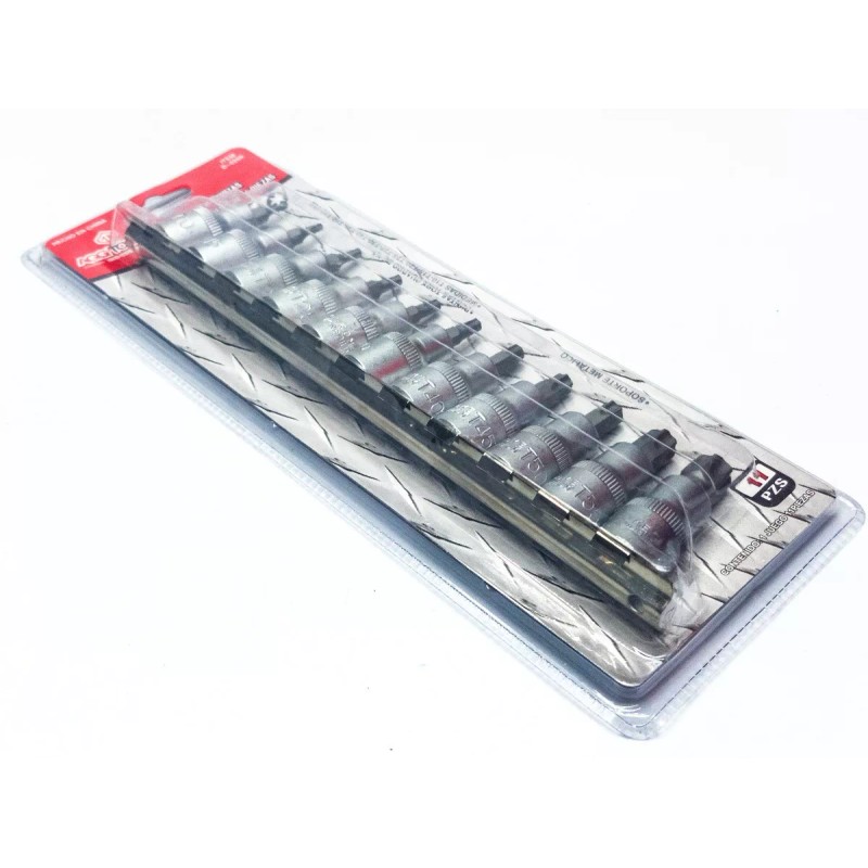 Agg Puntas Matraca Tipo Estrella Torx 11 Piezas Entrada 1/2