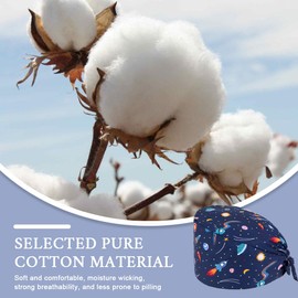 CATOR Nurse Cap, Fabric Surgical Cap, Fabric Nurse Medical Supplies, Nurse Cap, Adjustable Work Hood, Cotton Dust Cap, Cute Unisex Dust Hood