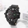 Round Watch Cool Men Men : Multifunction Calendar Compass Exercise