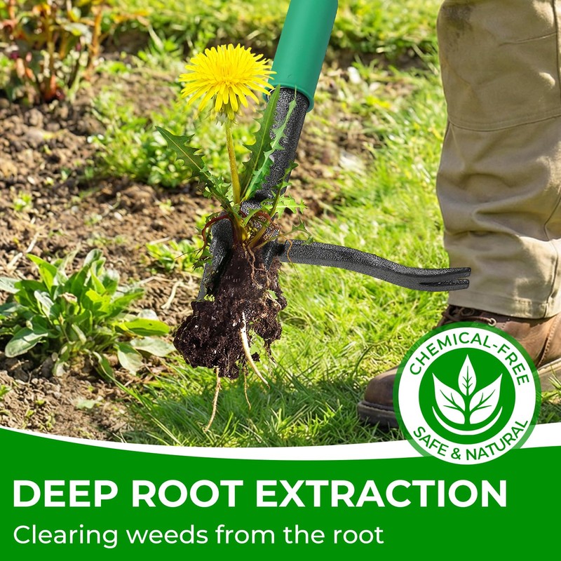 Allsetool Weed Puller Tool with 2 Weed Eject Feature, 43.7in