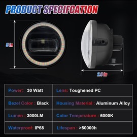 Upgraded LED Fog Lights Assembly Fit for Tacoma,Front Bumper Driving Fog Lamp Compatible with Toyota Tacoma 2005-2011,Solara 2004-2006,Tundra 2007-2013,Sequoia 2008-2015 with White DRL & Amber Signal