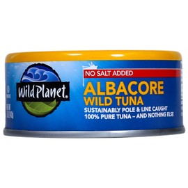 Wild Planet, Wild Albacore Tuna, No Salt Added, 5 Ounce
