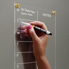 Magnetic Acrylic Weekly Calendar for Fridge, Weekly Meal Planner with