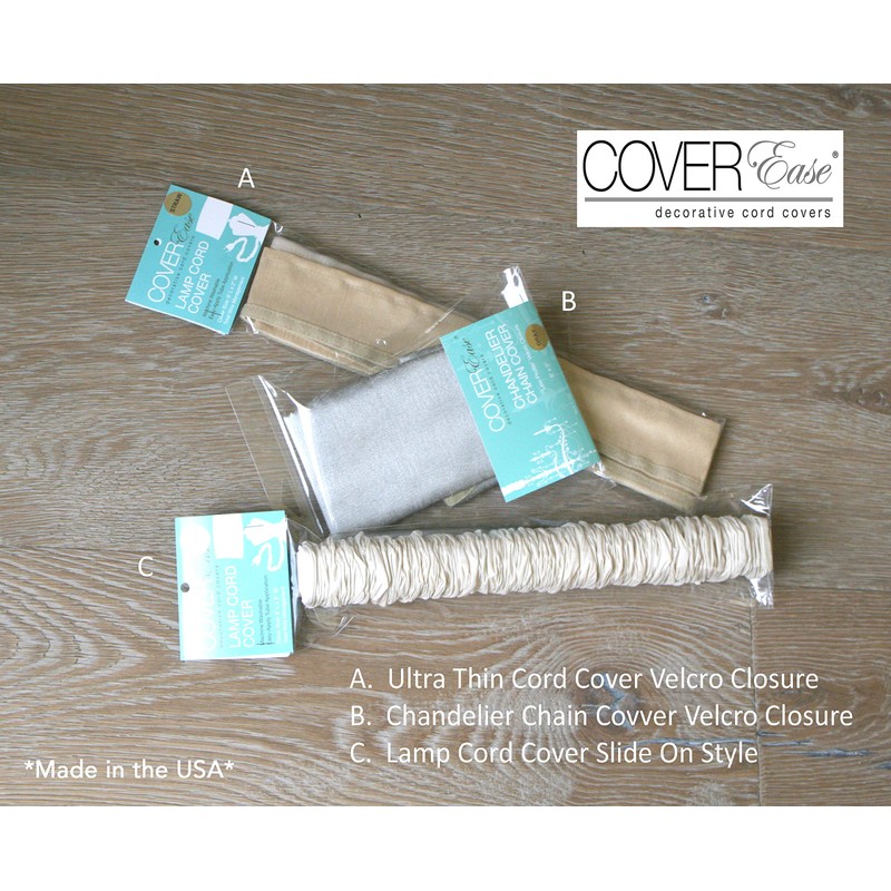 Off White CoverEase Chandelier Chain Cover 4 ft long