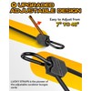 8 Pcs 48 Inch Adjustable Carabiner Bungee Cords with Hooks,