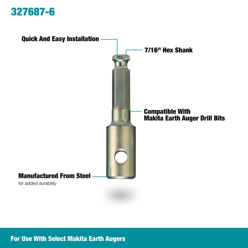 Makita 327687-6 Earth Auger Bit Adapter D