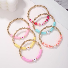 CasaTena Coloful Clay Beads for Bracelets Making Kit 6mm Clay Beads 4800 Pcs Jewelry Making Kit