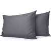 Comfort Beddings Premium Quality Grey Pillowcases 100% Cotton Blend Grey