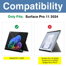 ProCase Privacy Screen Protector for Surface Pro 11 13 Inch 2024, Anti-Spy Tempered Glass Film Guard for 13" Surface Pro 11 2024 Release