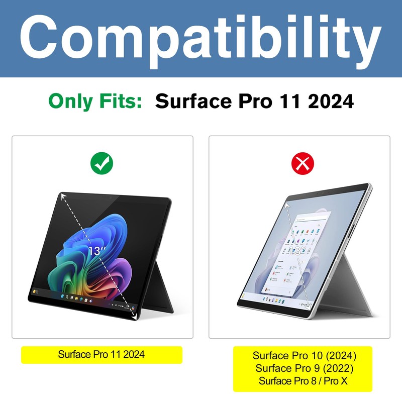 ProCase Privacy Screen Protector for Surface Pro 11 13 Inch