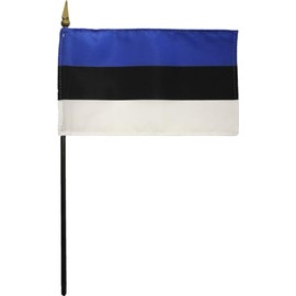 Estonia - 4 in x 6 in World Stick Flag