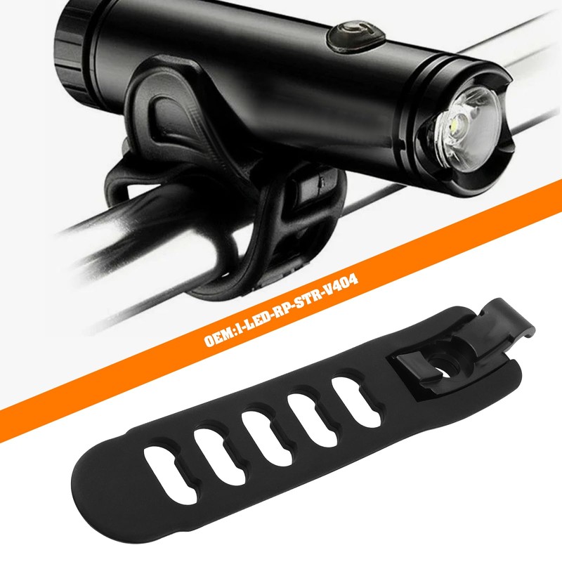 Briny River 2x Bicycle Light Replacement Rubber Strap 1-LED-RP-STR-V404 Compatible