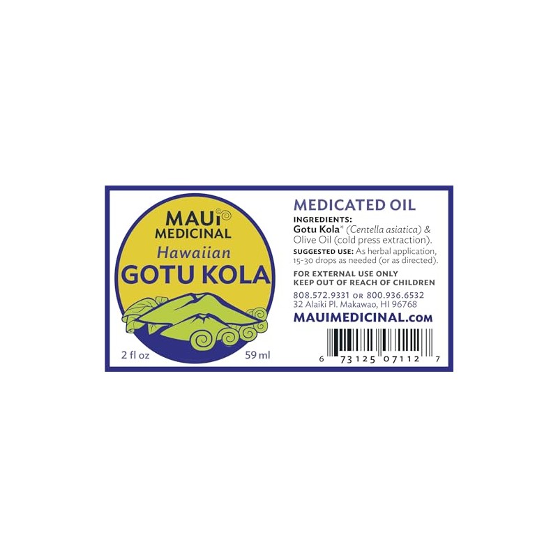 Gotu Kola Oil by Maui Medicinal Herbs