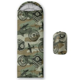 Axolotl Military Camouflage Sleeping Bag for Adults Kids Girls Boys Teens–Lightweight Green Camo Sleeping Bags,Waterproof Portable Sleeping Bag for Camping Backpacking Hiking Outdoor Indoor