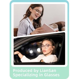LianSan 2 Packs Progressive Multifocus Reading Glasses for Women - Ladies Near and Far Blue Light Blocking Computer Readers(Multicolor for 3ft,2.75x)
